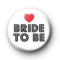 Red Love Heart Bride To Be Badge