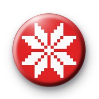 Swedish Snowflake Badge Button Badges