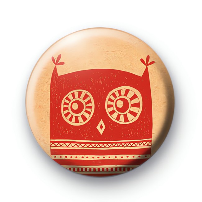 Red Owl Button Badges