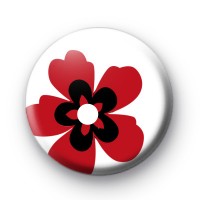 Red Poppy Style Flower Badge thumbnail