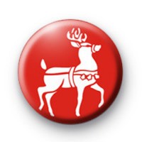 Red Reindeer Badge