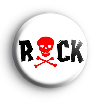 Rock Red Skull Badge medium