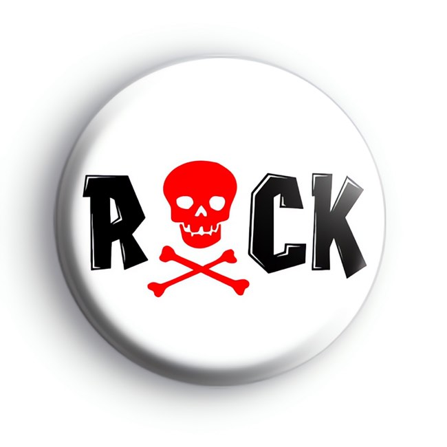 Rock Red Skull Badge