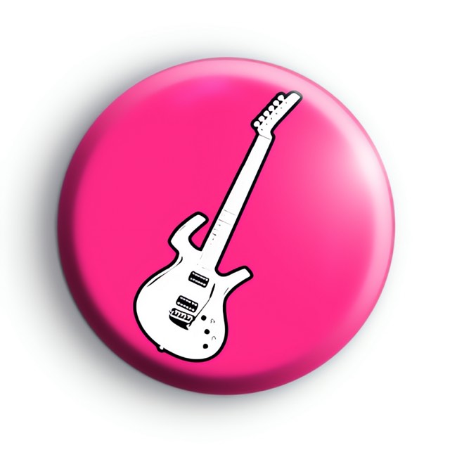 Cool Rock Pink Guitar Badge