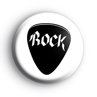 Rock Plectrum Badge medium