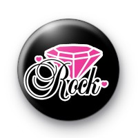 Diamond Rock Pink Button Badges Button Badges