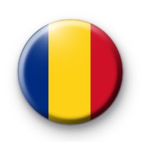 Romanian Flag Button Badge