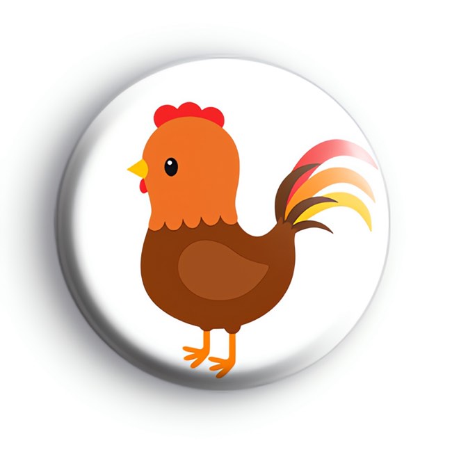 Farmyard Rooster Badge