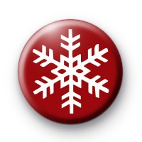 Ruby Red Festive Snowflake Badge