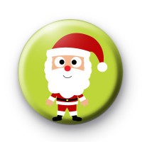 Santa Green Cute Christmas Badges