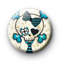 School Girl Skull Badges