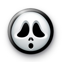 Scream Face Mask Hallowen Badges