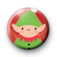 Cute Christmas Elf Button Badges