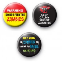 Set of 3 Zombie Badges