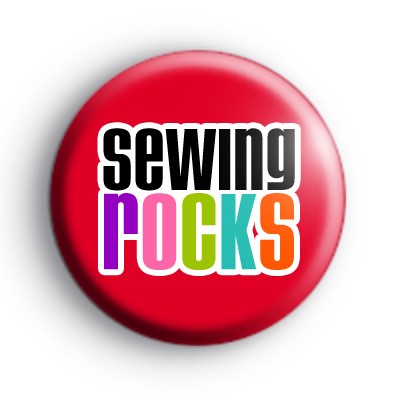 Red Sewing Rocks Craft Badges medium