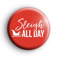 Red Sleigh All Day Christmas Badge