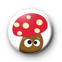 Smiley Mushroom Face Button Badges thumbnail
