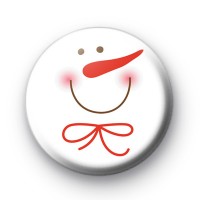 Snowy Snowman Face Badge