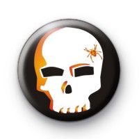 Spooky Spider Skull Halloween Badge