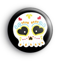 Funky Sugar Skull Badge