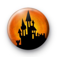Orange Spooky Haunted House Badge