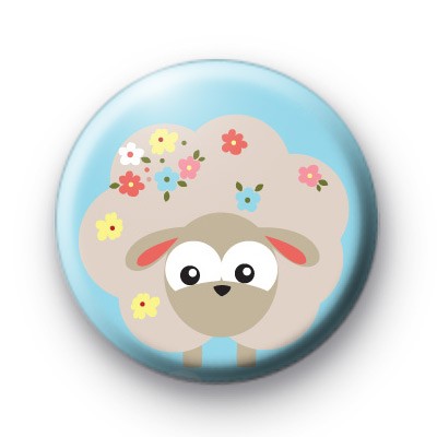 Spring Sheep Button Badge