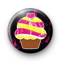 Pink and Yellow Yummy Cupcake badge