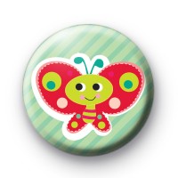 Super Cute Red Butterfly Badges