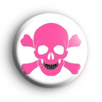 Classic Pink Skull Badge
