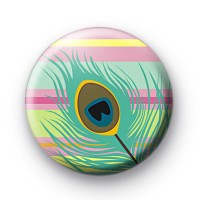 Cute Peacock Feather Badge