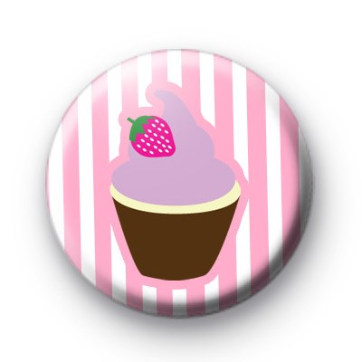 Cute Pink Cupcake Badge