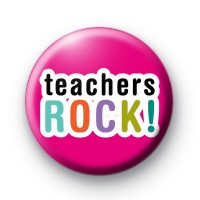 Bright Fun Teachers Rock Badge