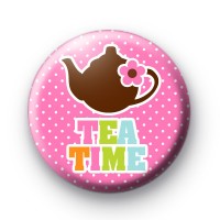 Tea Time Teapot Button Badges