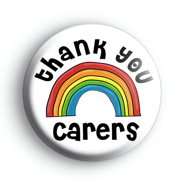 Thank You Carers Rainbow Badge