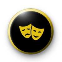 Theatre Happy and Sad Masks Badge
