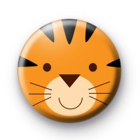 Tiger Face Button Badge