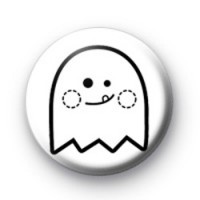 Woohooo White Ghost Halloween Badges