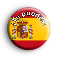 Spanish Flag Tu puedes Badge