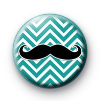 Sea Green Moustache Pin Badge