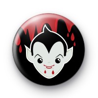 Dracula Vampire Pin Button Badge
