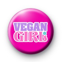 Vegan Girl Pink Badges