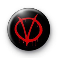 V for Vendetta Logo Button Badges