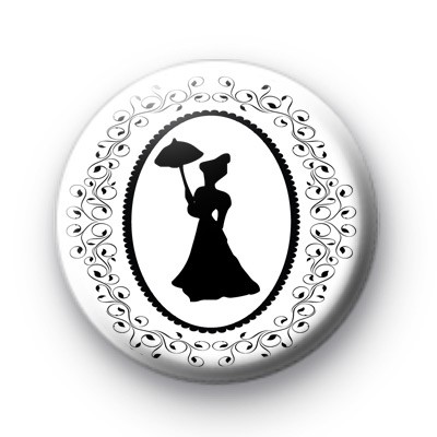 Victorian Cameo Lady Button Badges