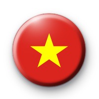 Vietnam Flag Button Badge