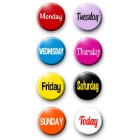 Project Life Days of The Week Pack of 8 Badges