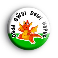 Welsh Dragon Dydd Gwyl Dewi Hapus Badge