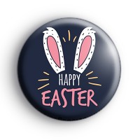 Bunny Ears Happy Easter Badge