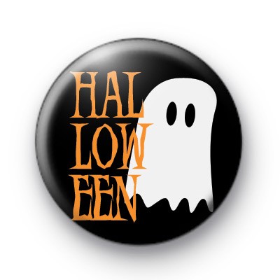 White Halloween Spooky Ghost Badges medium