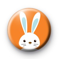 Orange & White Easter Bunny Badges