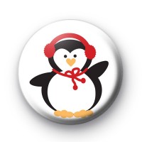 Winter Festive Penguin Badge